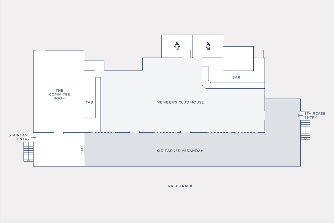 Floorplan: Member's Clubhouse and Sid Parker Verandah