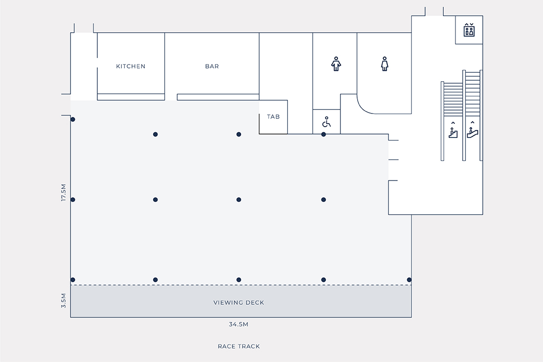 Floorplan: New Public Stand Level 1